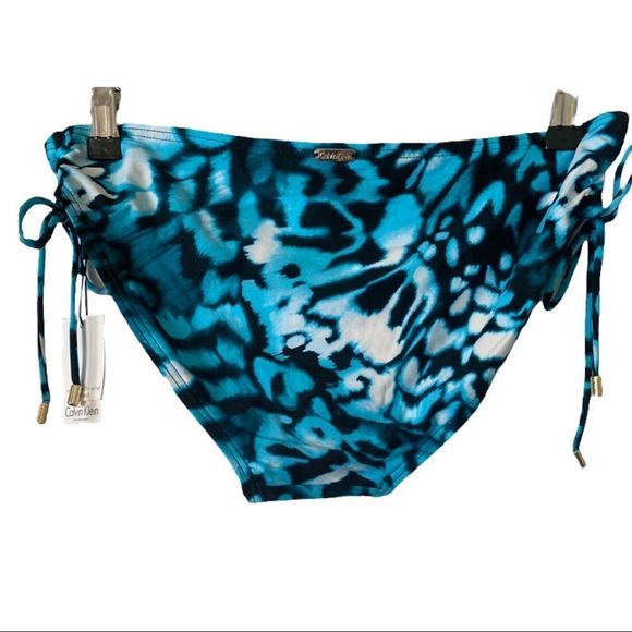 🆕: CK Swim: Hipster Brief Bikini Bottom With Drawstring Tie Sides - Picture 9 of 13
